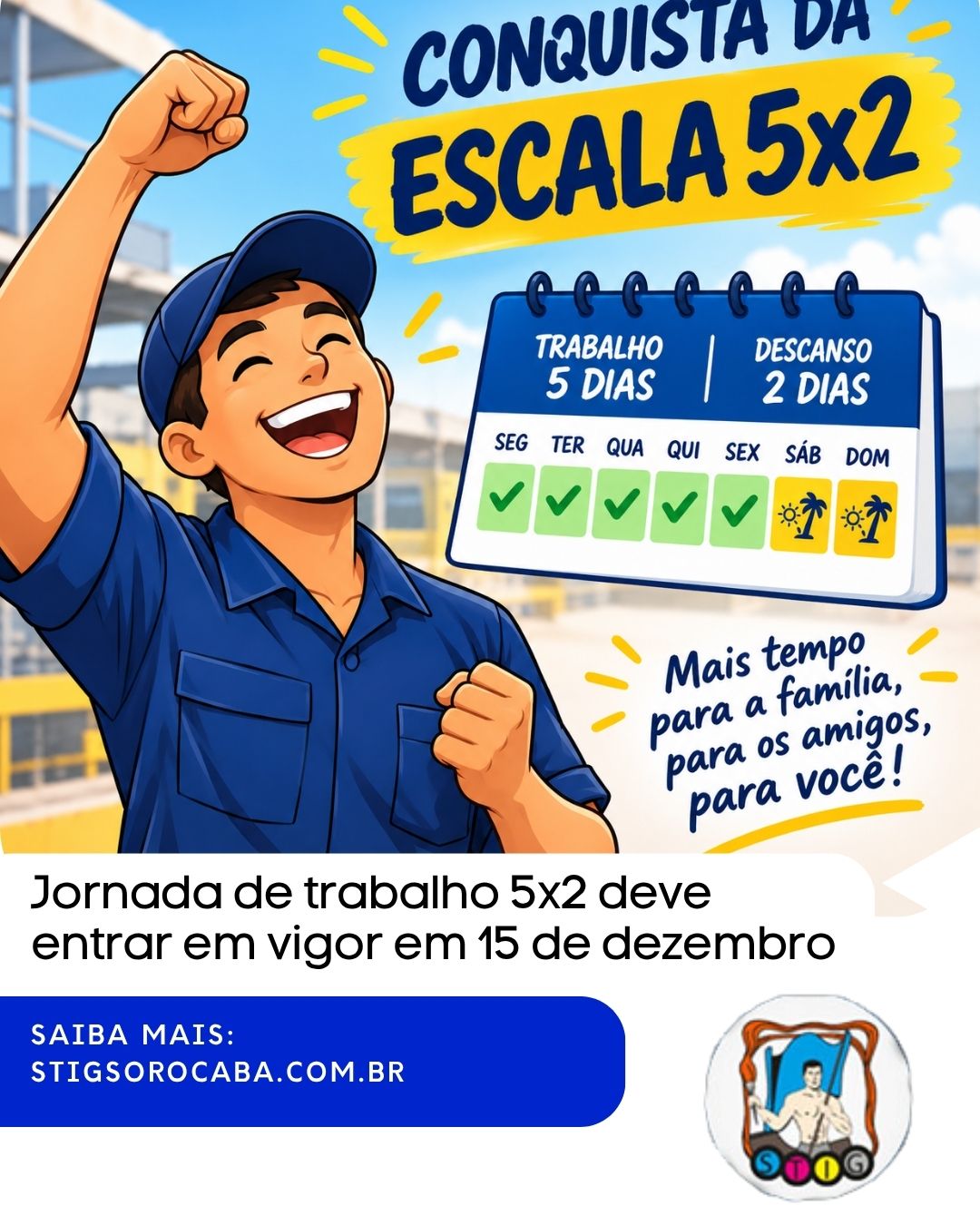 Jornada de trabalho 5×2 deve entrar em vigor em 15 de dezembro